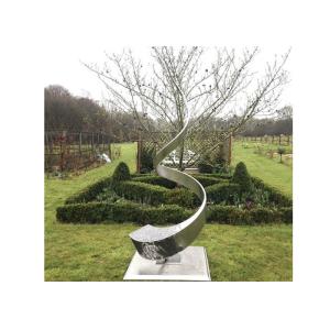 China High Polished Stainless Steel Sculpture Contemporary Metal Landscape Sculpture on sale