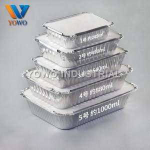 0.06mm 245ml Disposable Aluminum Foil Food Containers
