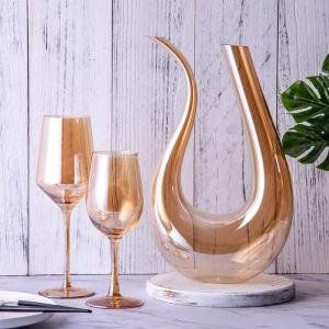 Quality Present Your Loved Ones with Elegant Amber U-Shaped Luxury Red Wine Goblets 100 Quantity for sale