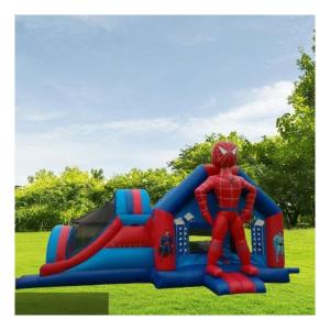 Custom Superhero Bounce House With Slide Moonwalk Bouncer / Commercial