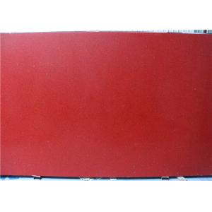 Eased Red Quartz Stone Countertops / Bar Table Quartz Countertop Material