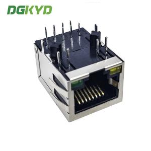Right PCB Mount RJ45 Modular Jack With Transformer
