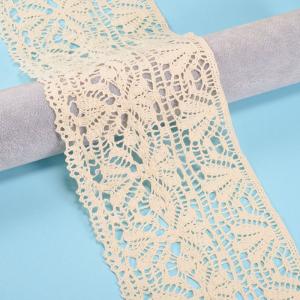 Quality Crochet Ribbon Cotton Lace Trim  Width 12cm Water Soluble for sale