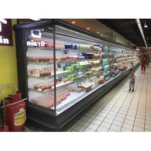 Commercial Vegetable Refrigerated Display Case Open Chiller Fan Cooling