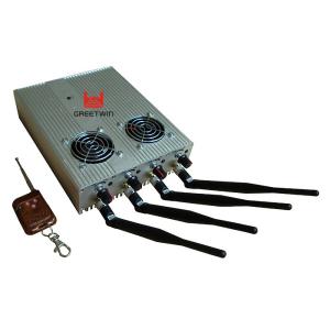 Remote Control Cell Phone Signal Jammer Blocker 4G With Omni Antennas