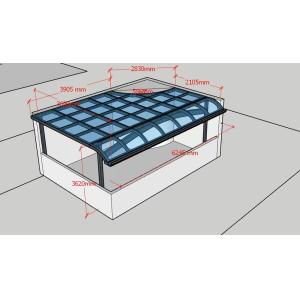 Customized Aluminium Support Awning With Polycarbonate Sheet Roofs