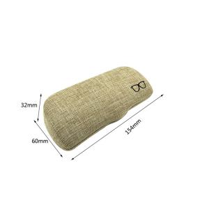 Indie Hipster Linen Hard Eyeglass Case , Optical Glasses Case