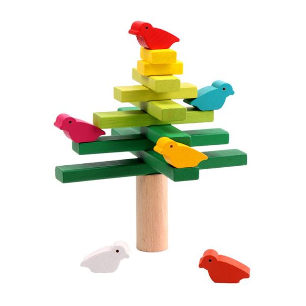 Buy Bird Balance Tree Wooden Blocks Toys Exercise Finger Educational at wholesale prices