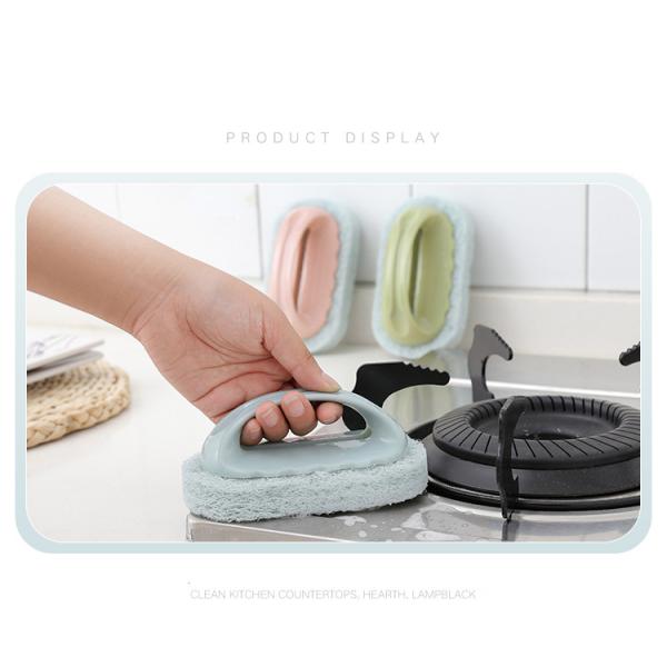 Dropshipping House hould Strong band bathtub brush with handle decontamination Kitchen Cleaning Magic Brush