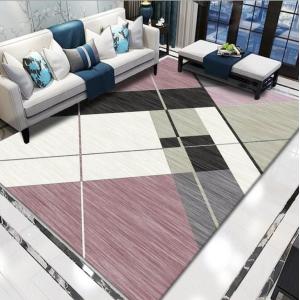 Geometric Pattern Waved Curved Line Living Room Floor Carpet Special Style