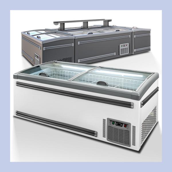 Buy Commercial Supermarket Sliding Door Combination Island Freezer For Frozen Foods at wholesale prices