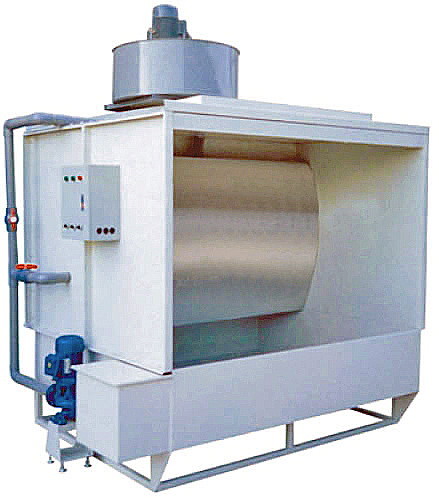 Buy ODM Single Side Water Curtain Spray Booth With Two Explosion Light at wholesale prices