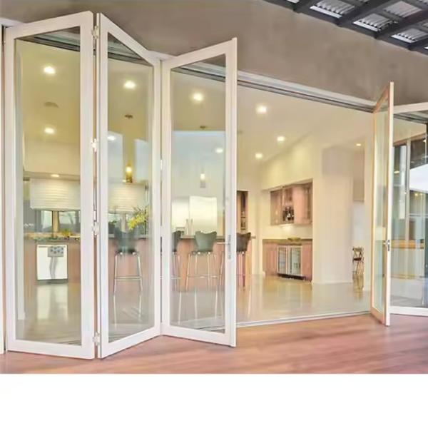 Buy Heavy Duty Aluminum Folding Door with 6063-T5 Profile 1.8mm Thickness and 600-900mm Panel Width at wholesale prices