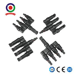 China Solar Panel Cables And Connectors Kit 4 To 1 Solar Panel T Branch Connectors on sale China Solar Panel Cables And Connectors Kit 4 To 1 Solar Panel T Branch Connectors on sale