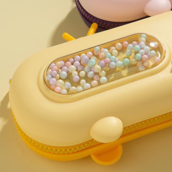 Cute Silicone Pencil Case Holder Girls Boys Pencil Bag Pouch School Office Supplies