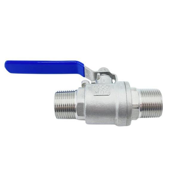 Buy Stainless Steel 2PC Double Male Thread Ball Valve Model NO. Q11F-16/64P for Water at wholesale prices