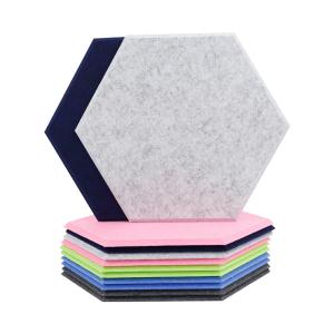 Self Adhesive Sound Absorbing Hexagon Acoustic Wall Panels Polyester