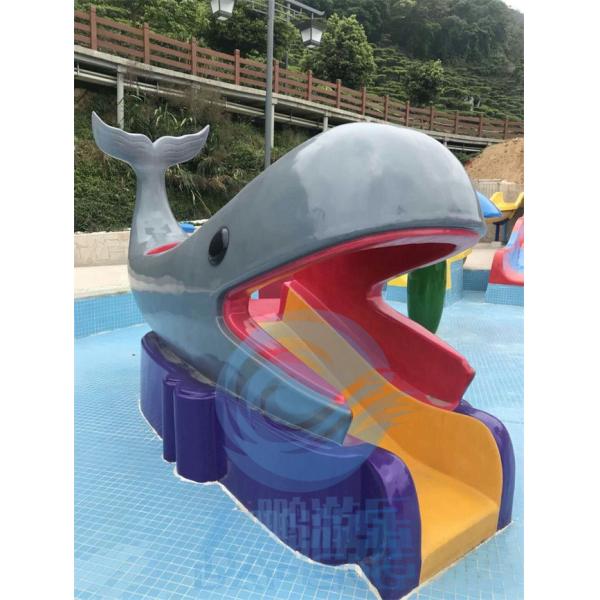 Buy Children Aqua Play Water Playground With Swimming Pool Rides Whale Fiberglass Water Slide at wholesale prices