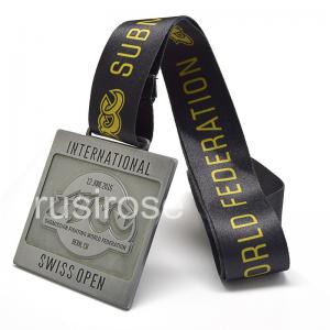 Quality China Medal Manufacturers, Custom Square Medals, Red Ribbon Medals, Soft Rectangle Medals for sale
