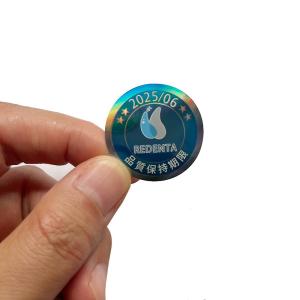 Holographic Tamper Seal Stickers Label Rainbow Effect Customized Logo