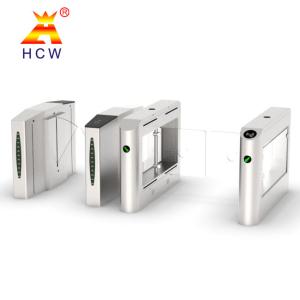 Quality 25W Pedestrian Turnstile Gate SS304 Wing Gate Kindergarten Access Control System for sale