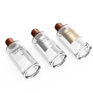 50mm Dia 3.5oz Crystal Glass Perfume Bottles SGS Round Custom LOGO