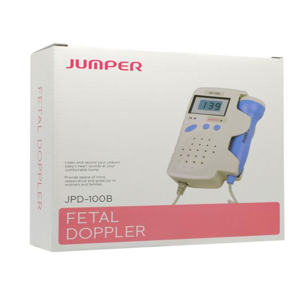 Jumper Handheld Pocket Digital Fetal Doppler JPD-100B 2.5MHz Home Use Baby Heart Rate Detector Monitor with Rechargeable