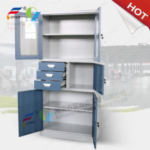 steel office furniture cabinet FYD-W020,H1850XW900XD400mm,glass/steel door with