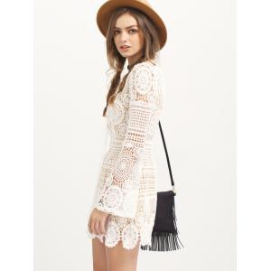 Bohemian White Dress Sexy Beach Tunic Women Casual