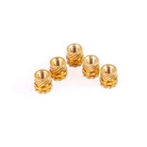 Plain Brass Knurled Nut Customized Size With Automatic Lathe Machining