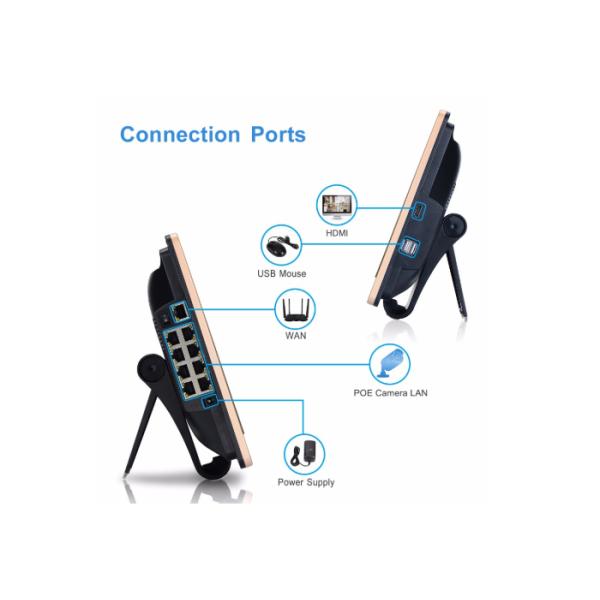 Bullet 8CH Full Hd Poe Nvr Security System 3.5 Inch HDD P2P Service For Supermarket