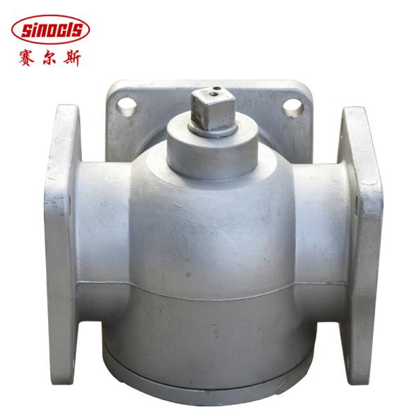 Fuel Water Tank Parts DN50/65/80 Aluminum Alloy Ball Valve With Filter 0.6Mpa Norminal Pressure and Flange Connection