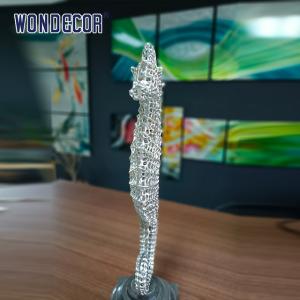 Abstract Hollow Seahorse Casting Stainless Steel Sculpture Smooth Texture