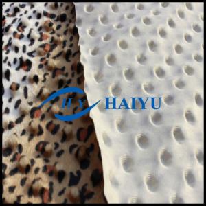 Professional Plain Velboa Fur Fabric Soft Fabric With Raised Dot