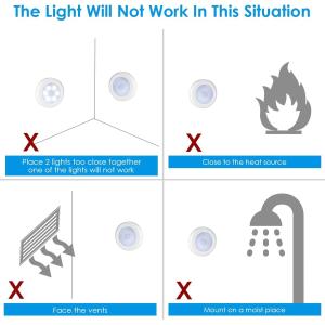 Motion Sensor Lights, Battery-Powered LED Night Lights, Stick-Anywhere Closet