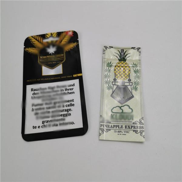 Smell Child Proof Plastic Pouches Packaging Mylar Bags For Vape Cigar Wraps