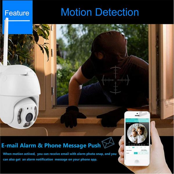 Camera HD 1080P Outdoor Wireless Wi-Fi IP Camera Two Way Audio Auto Tracking Night Vision IP65 Waterproof