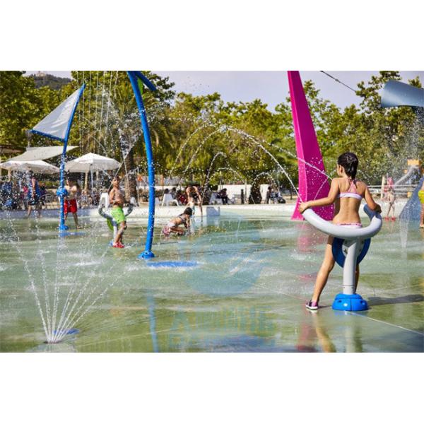 Aqua Spray Park 304 Stainless Steel Double Spray Water Gun For Children Splash Zone