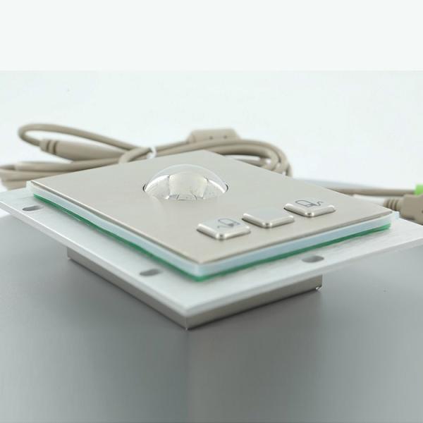 USB Port IP65 Waterproof Optical Trackball Mouse Stainless Steel Industrial