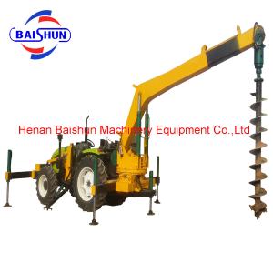 Electrical Pole Install Machine With Post Hole Digger Earth Auger