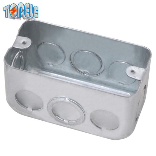 Buy 1 Gang Rectangular Electrical Junction Box Galvanized Steel 2x4 Inch at wholesale prices