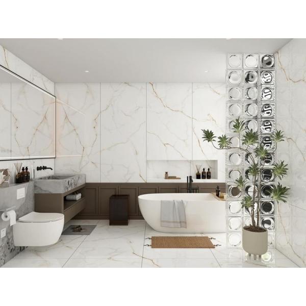 900x1800x9mm Polished Glazed Porcelain Tile Light Yellow Indoor Floor Wall
