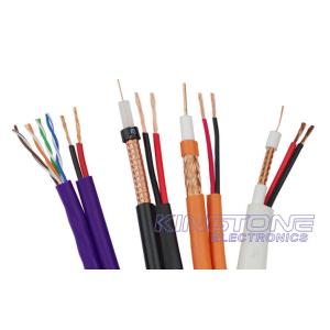 China VR-90P Solid PE RG59 CCTV Coaxial Cable , 22 AWG BC with 2 × 0.75mm2 CCA Power on sale