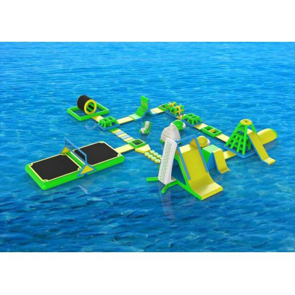 Buy 0.9mm PVC Tarpaulins Inflatable Water Park For Summer with Logo Printing at wholesale prices