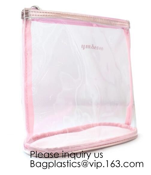 Waterproof Matte Sliding Zipper Pvc Eva Bag With Logo Printing,Eco-friendly Heat Seal Frosted EVA Cosmetic Bags With Sna