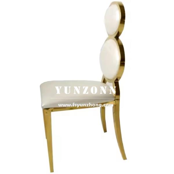 Elegant Velvet Upholstered Banquet Chairs with Gold Accents
