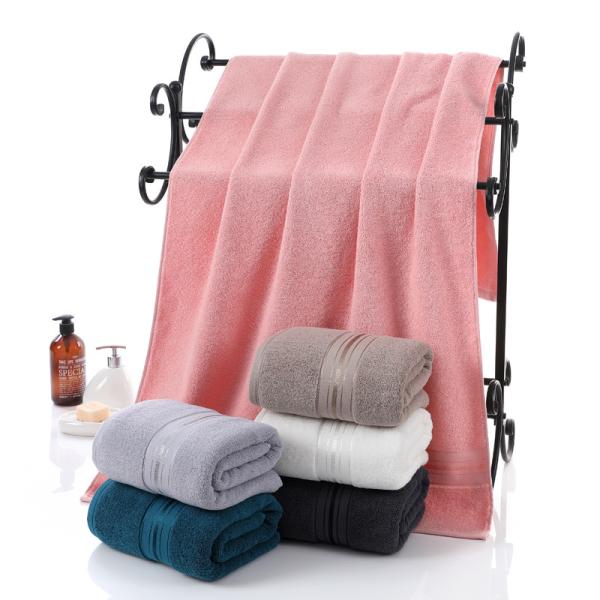 White Plain Forged Cotton Washcloth Bath Towel Absorbent 3-Piece Gift Box with Return Gift Cover