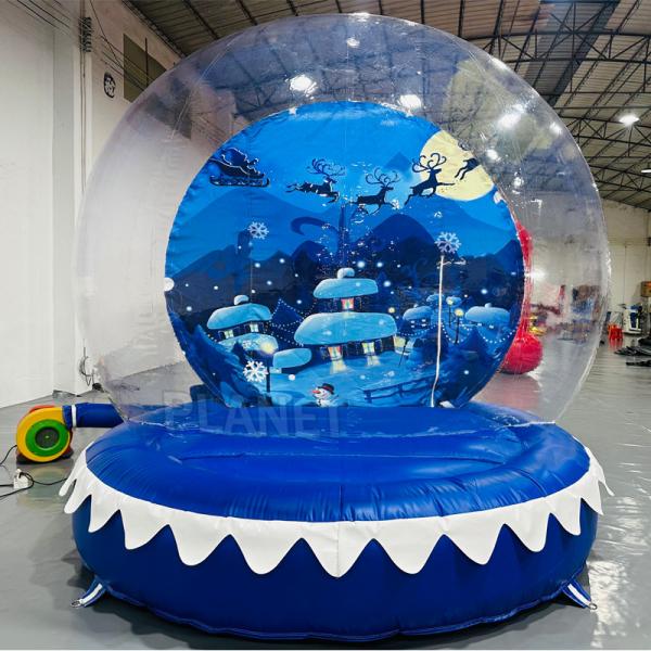 Buy 10ft Diameter Christmas Jumping Bubble House Inflatable Bounce House Snow Globe at wholesale prices