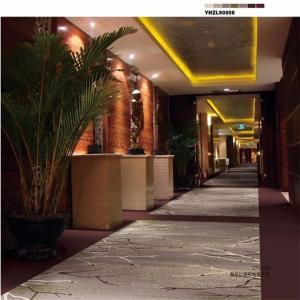 Plain Style Hotel Corridor Carpet Graceful Prince White Wool Material