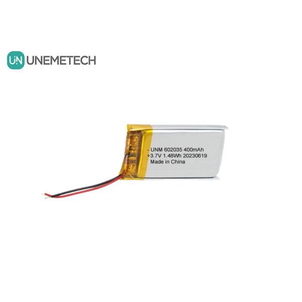 3.7V 400mAh Li Polymer Battery 602035 Lithium Ion Polymer Battery For Bluetooth